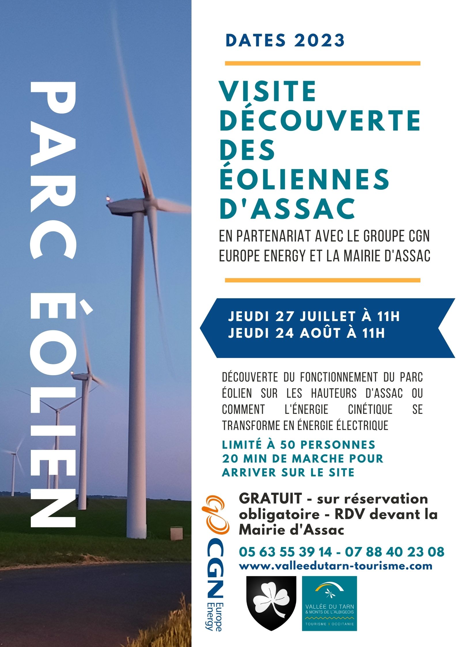 Visite découvertes des éoliennes - Mairie d'Assac